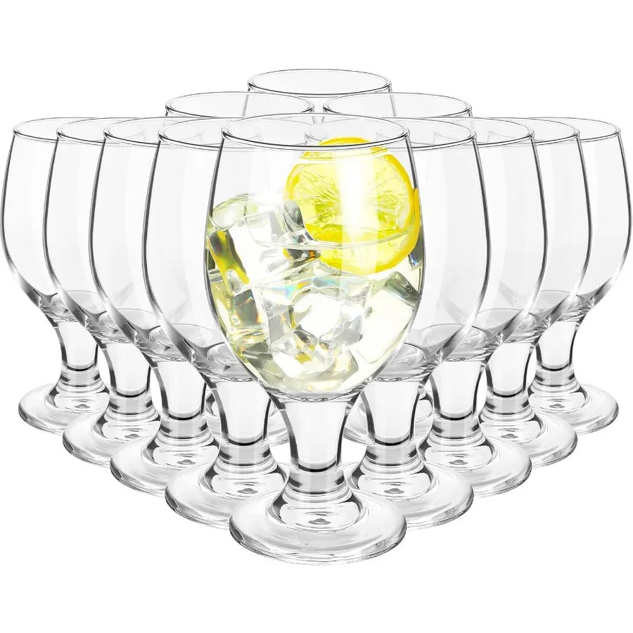 24 Clear Stemmed Water Goblets 13.5 oz
