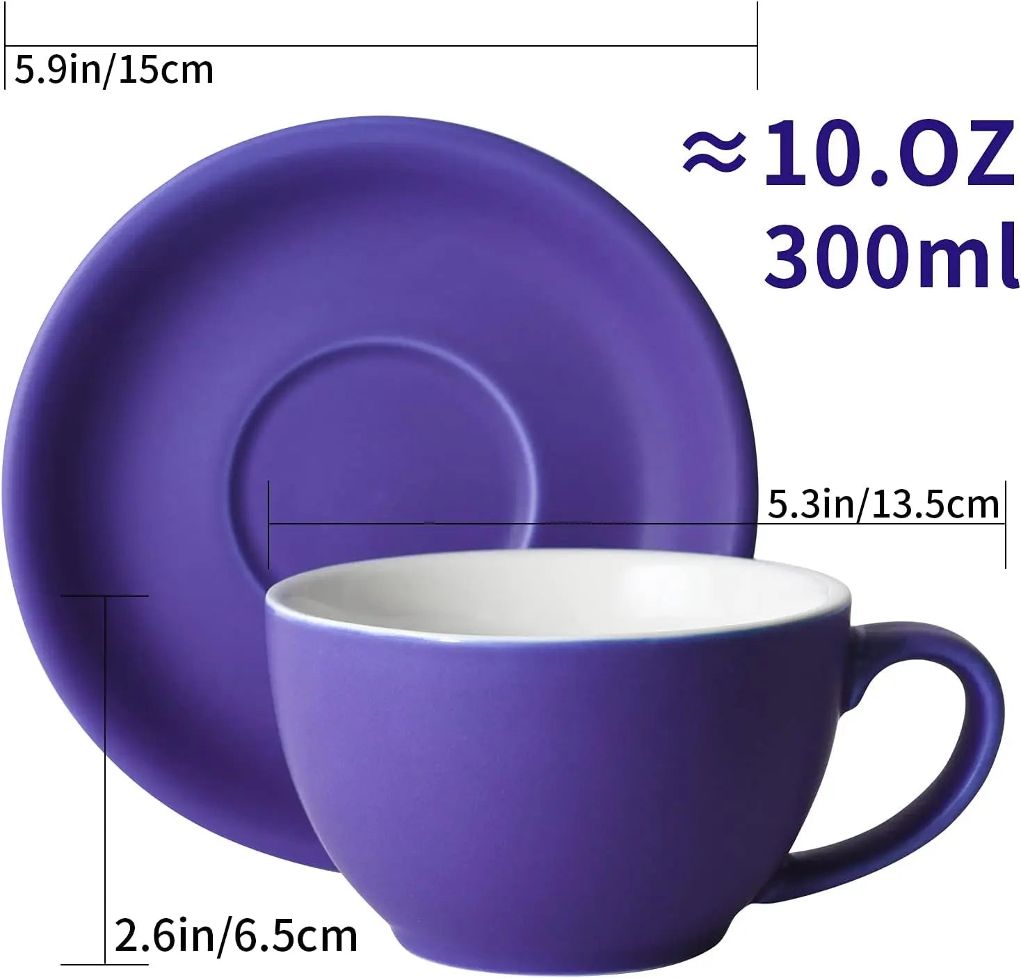 Set Of 4 Cappuccino Coffee / Tea Set