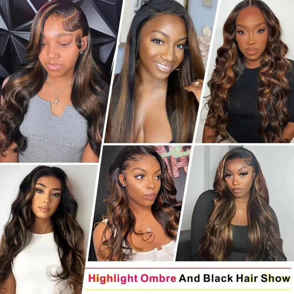 Highlight Body Wave Human Hair Wigs