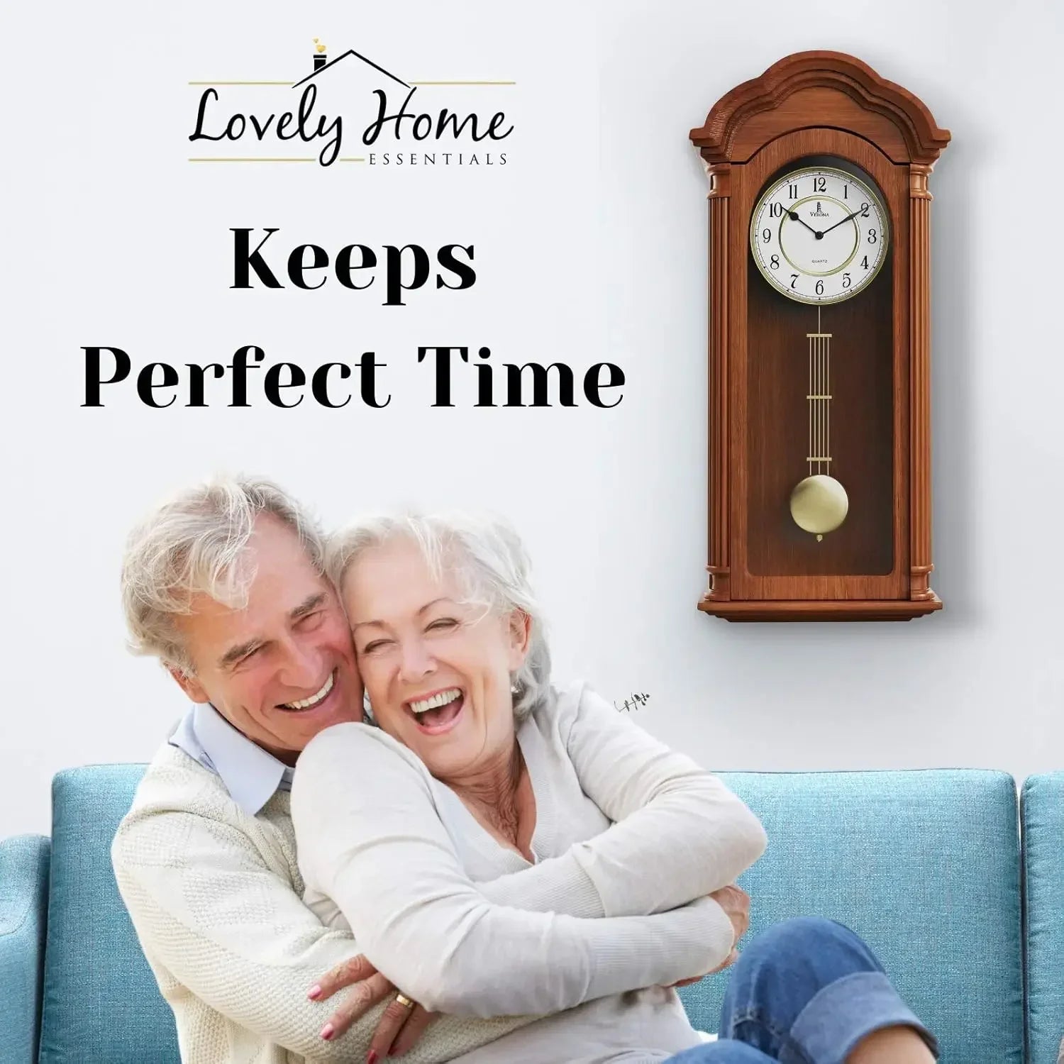 Grandfather Wall Clock with Pendulum