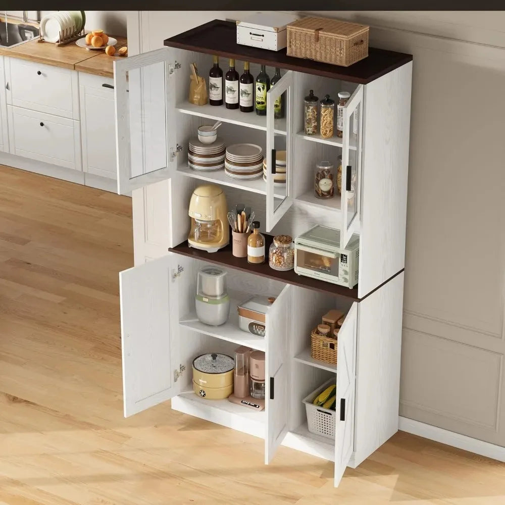 71" Tall  Pantry Cabinet with Microwave Shelf