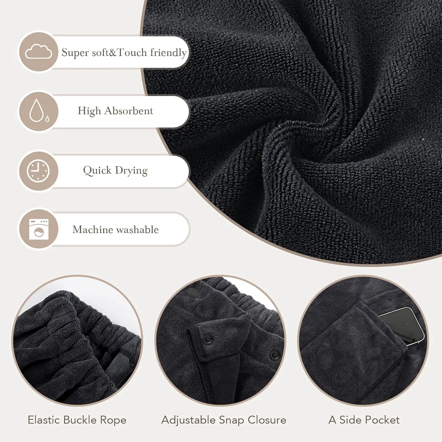 Spa Wrap with Adjustable Closure