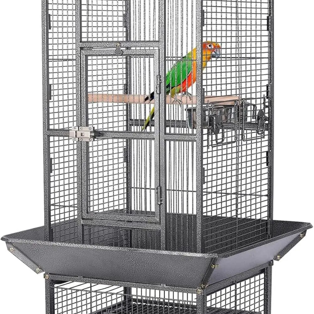 Large 62 Wrought Iron Bird Cage