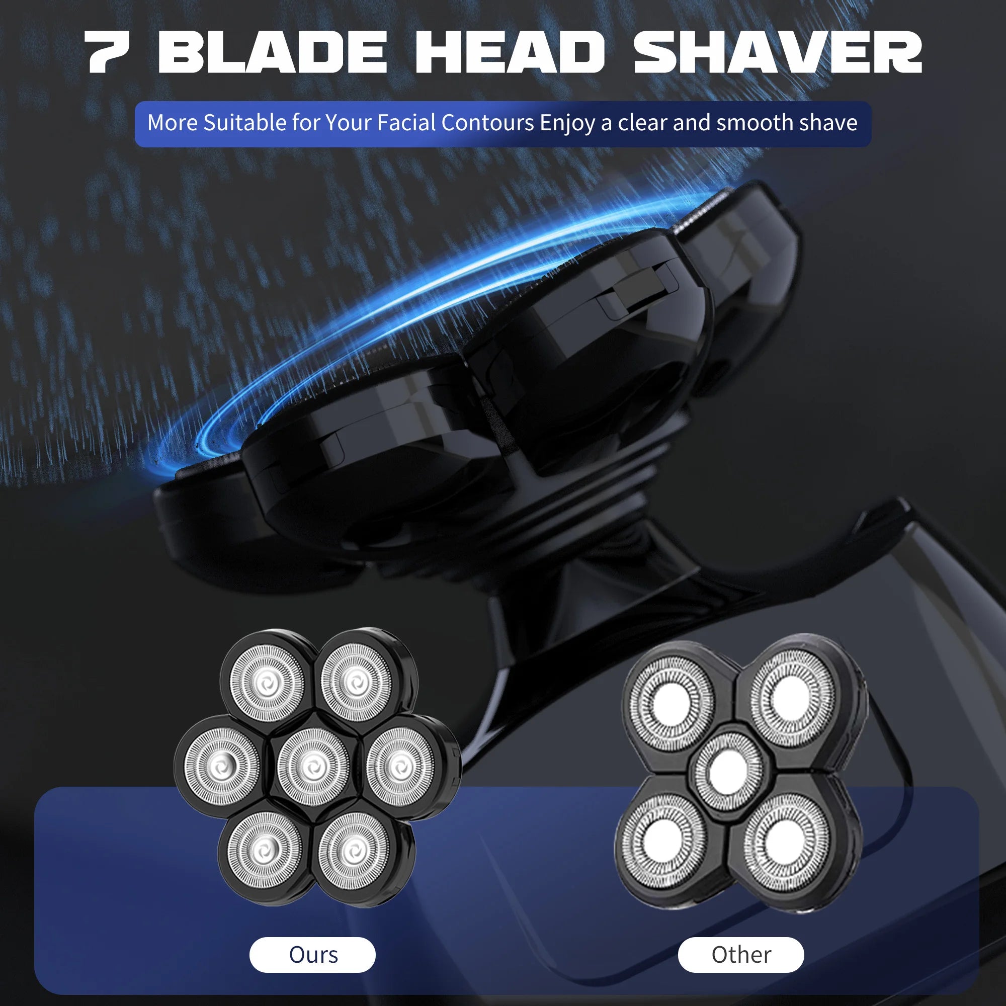 Multi-Functional Shaver for Bald Men