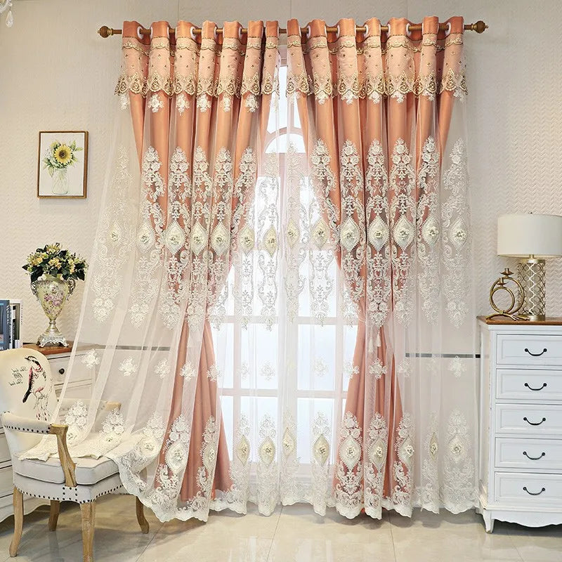 Luxury Vintage-Style Embroidered Curtains