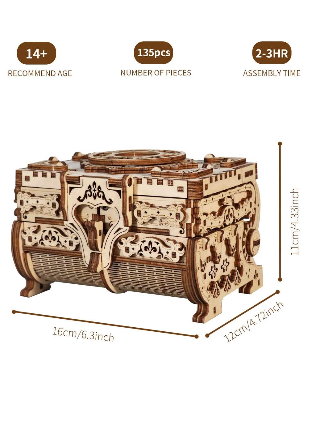 3D Wooden Puzzle Jewel Box