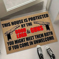 Welcome Protected By Guns Mat