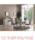 7pc Rect. Glass Dining Table Set