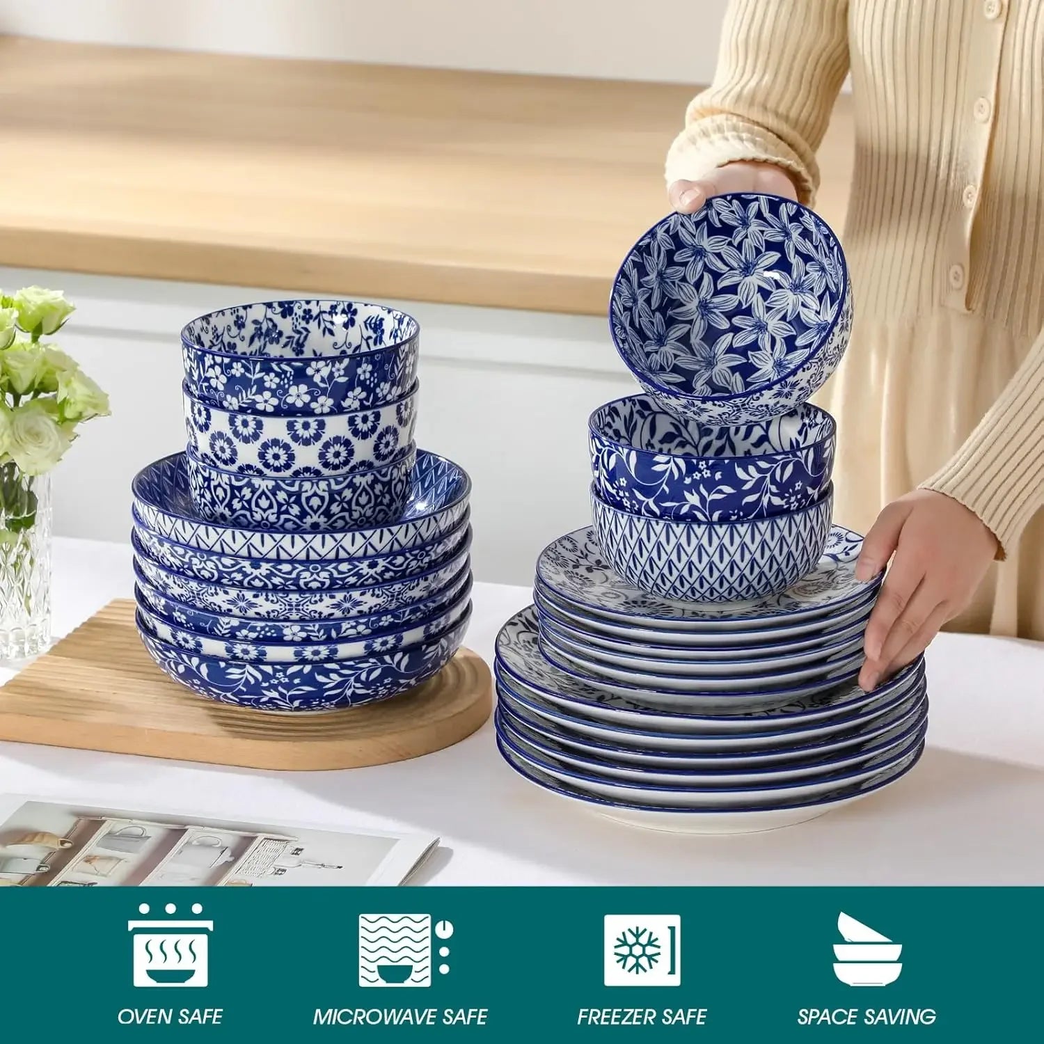 24 Pieces Dinnerware Set