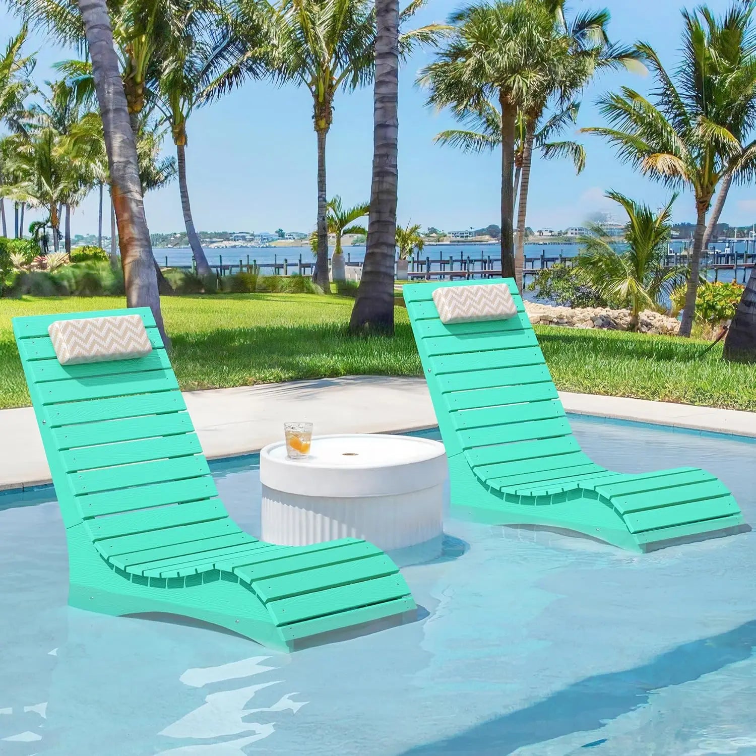 Pool Lounge Chairs Set of 2