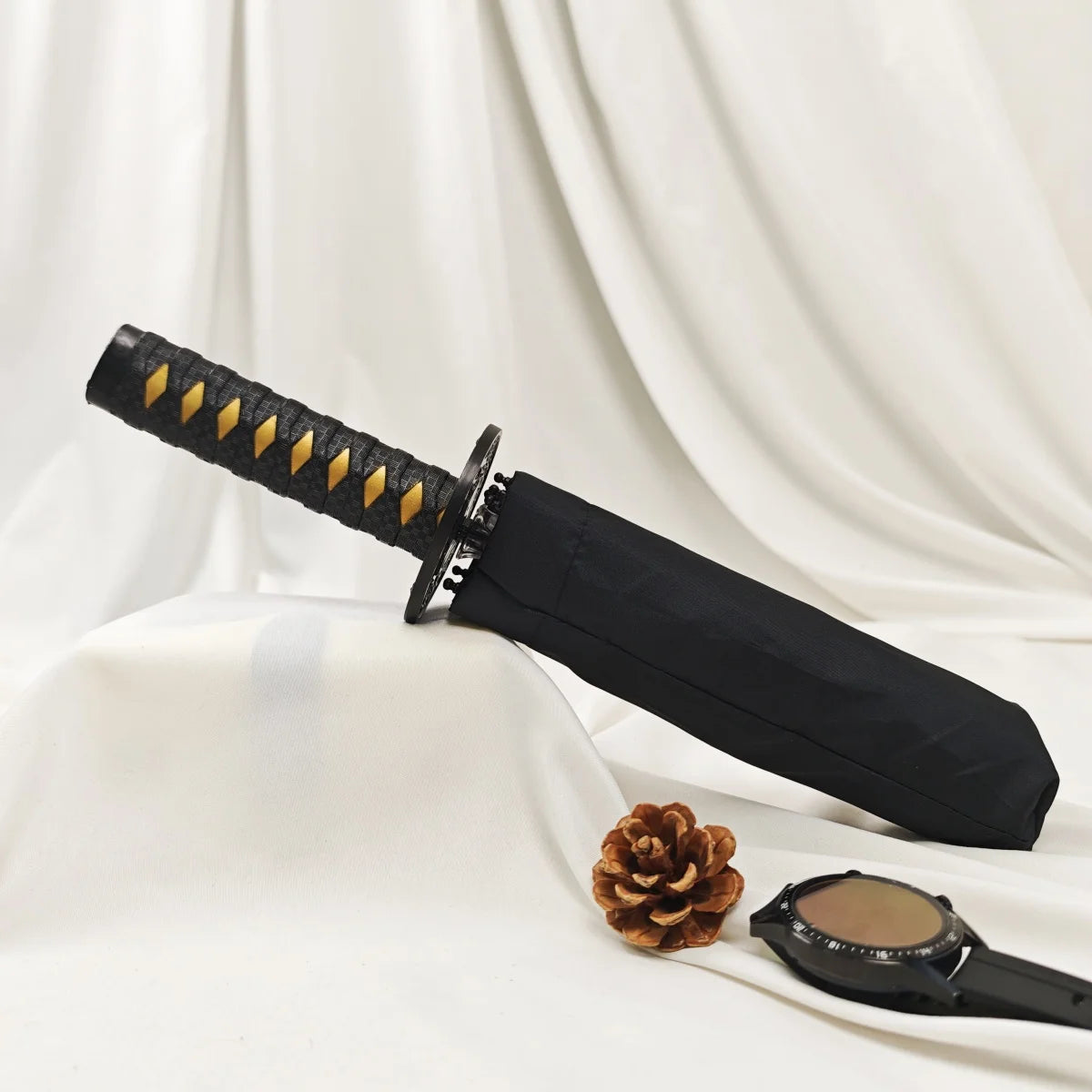 Samurai Handle Folding Umbrella Windproof