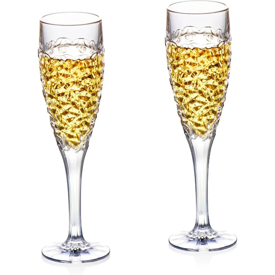 Champagne Flutes Crystal Glasses