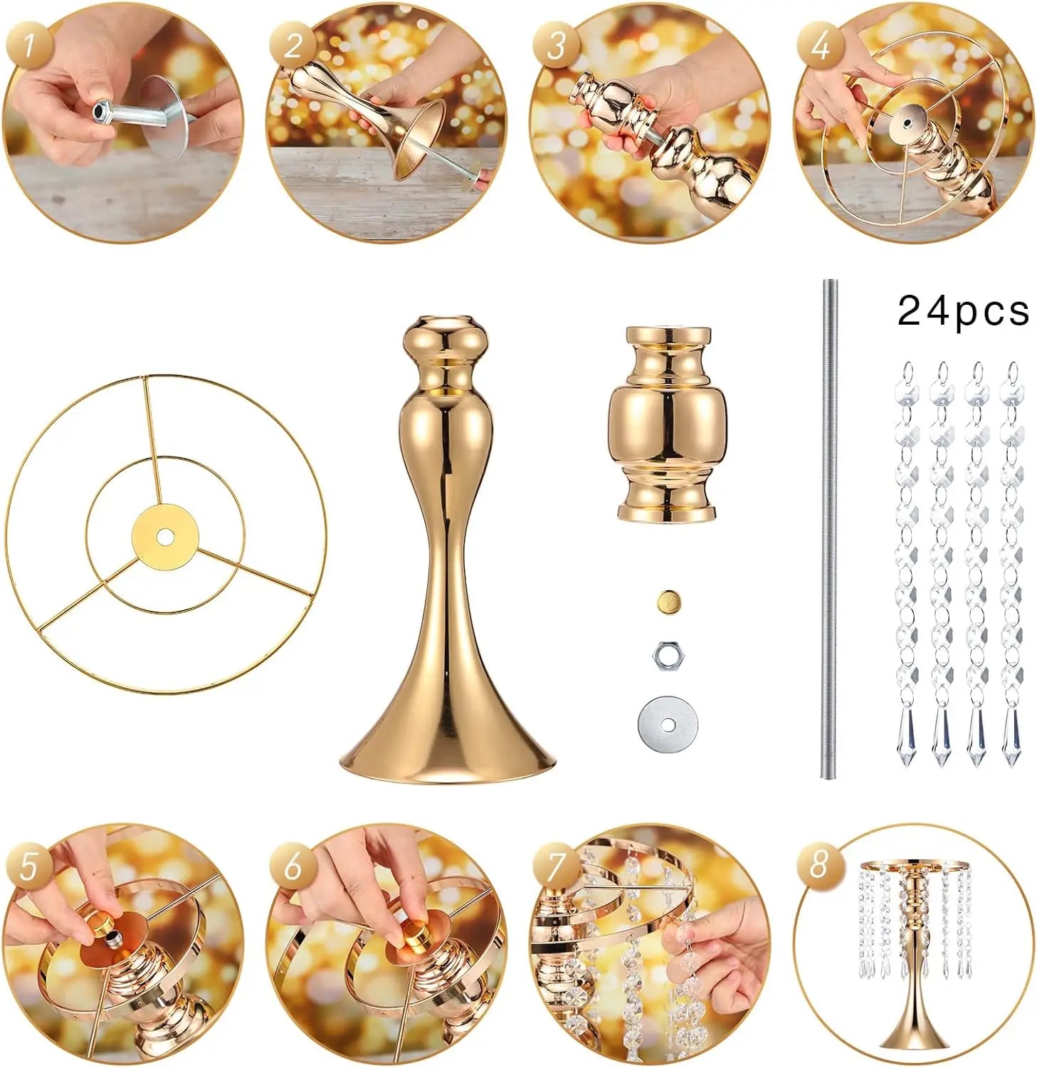 4 Pcs Wedding Centerpieces for Tables