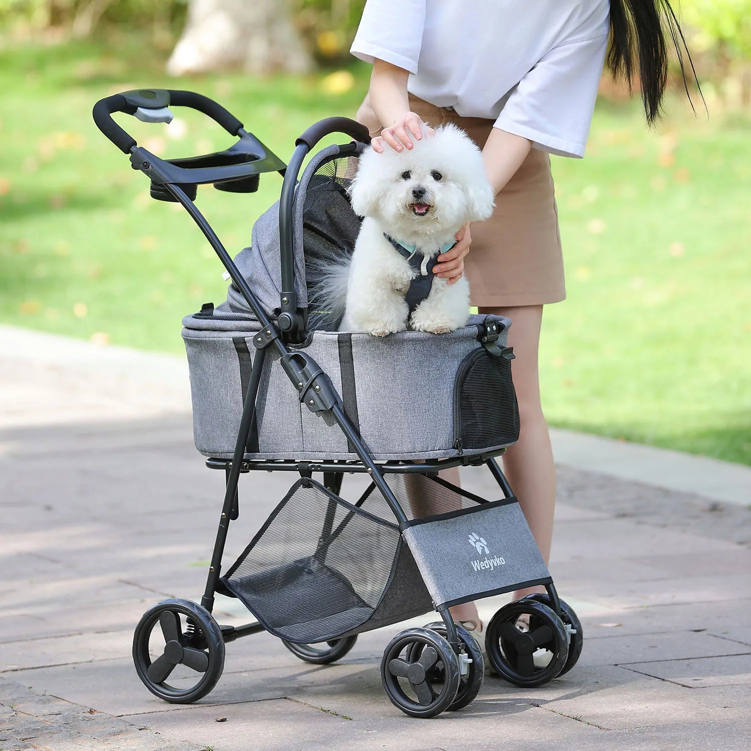 3 in 1 Pet Stroller with Removable Carrier