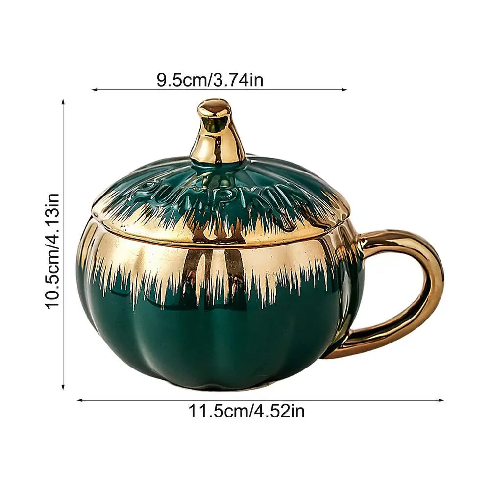 Creative Ceramic Cup With Spoon Soup Mug With Lid