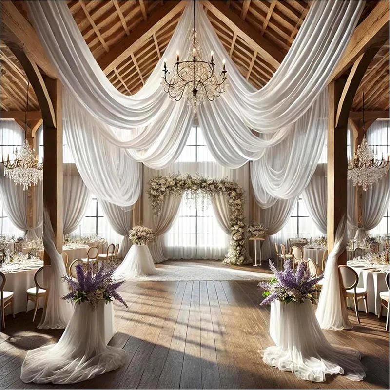 Wedding Chiffon Ceiling Drapes