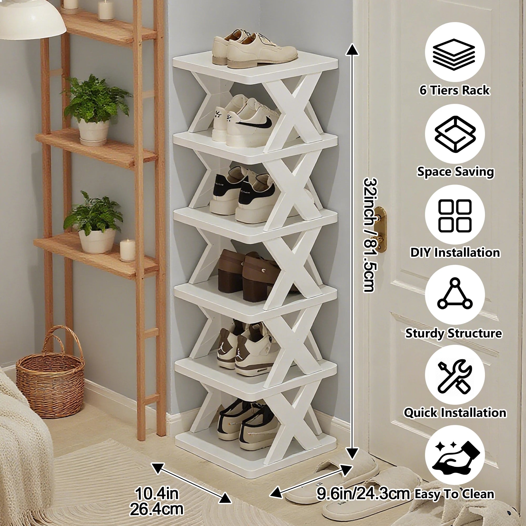 Shoe Rack Storage Organizer Detachable