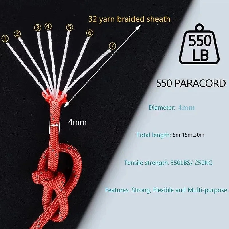 Military 550 Paracord Reflective