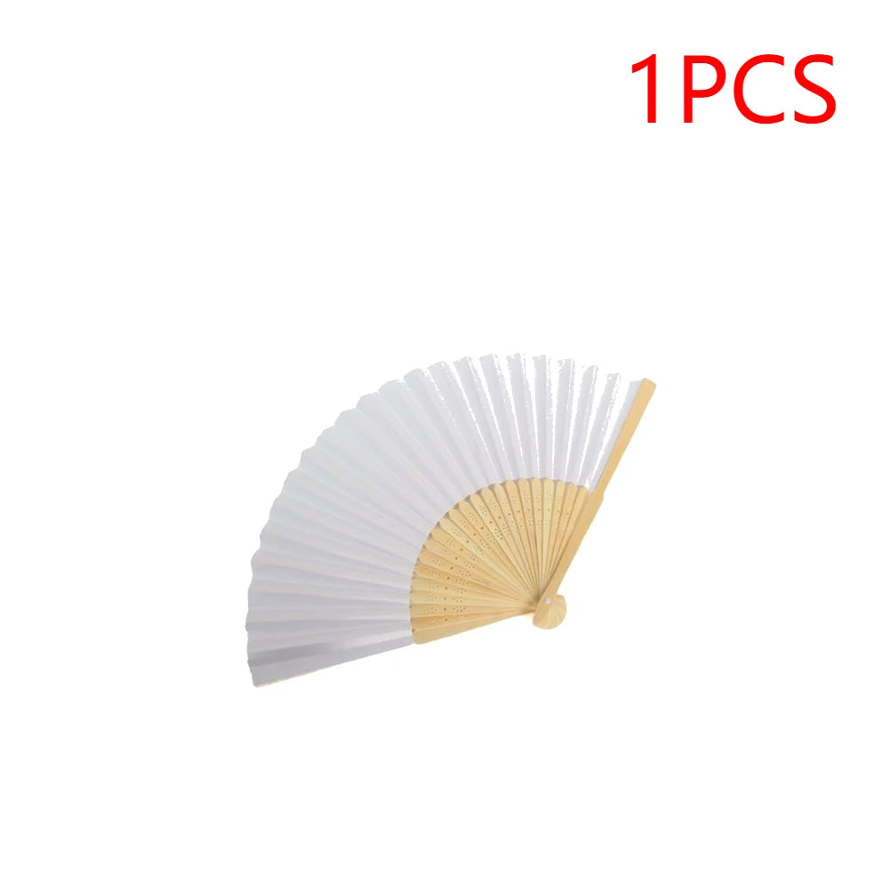 1-50PCS  Bamboo Folding Fan