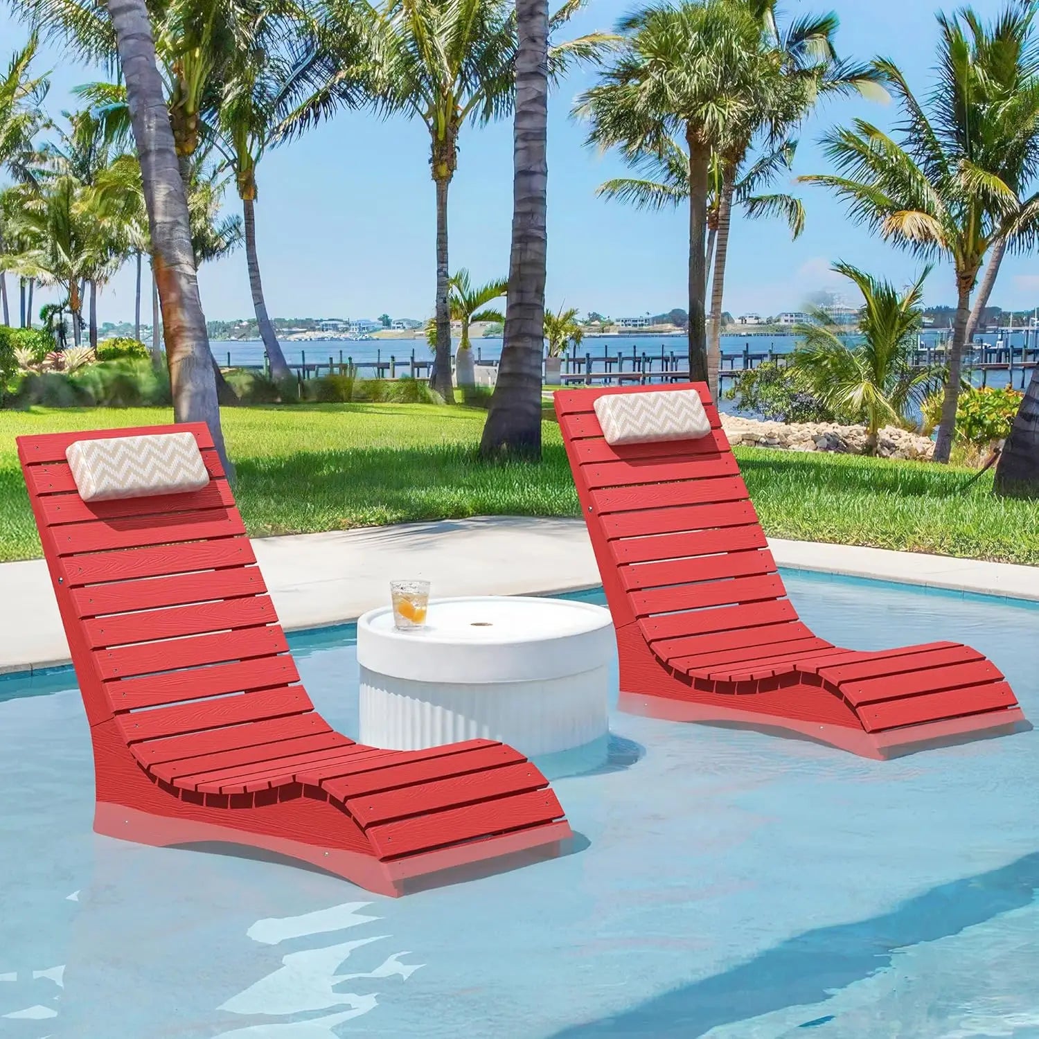 Pool Lounge Chairs Set of 2