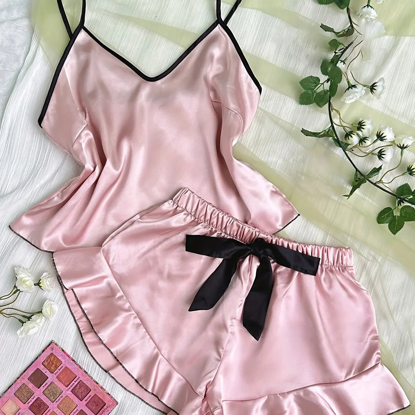 Smooth Satin Pajamas Set