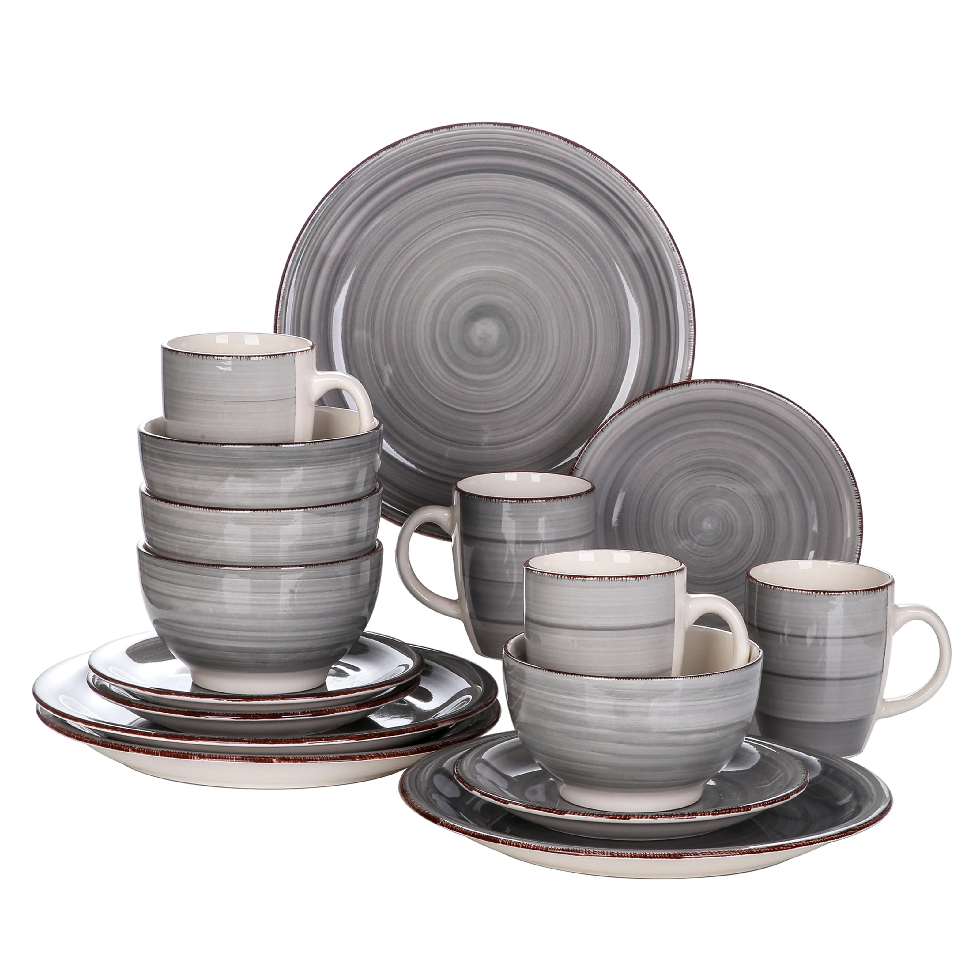 Porcelain Dinner Set Mix-Color Vintage Ceramic