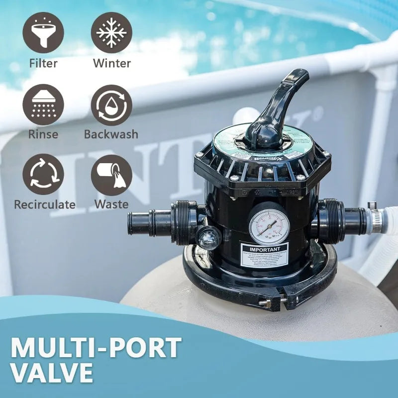 Above Ground 19" inch Sand Filter With 1.5HP Pool Pump