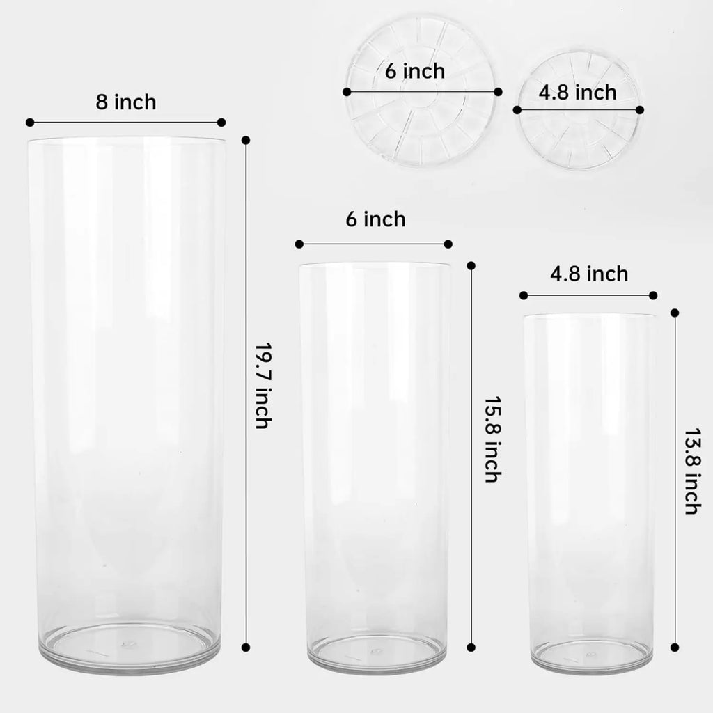 Extra Large Clear Acrylic Cylinder Vase