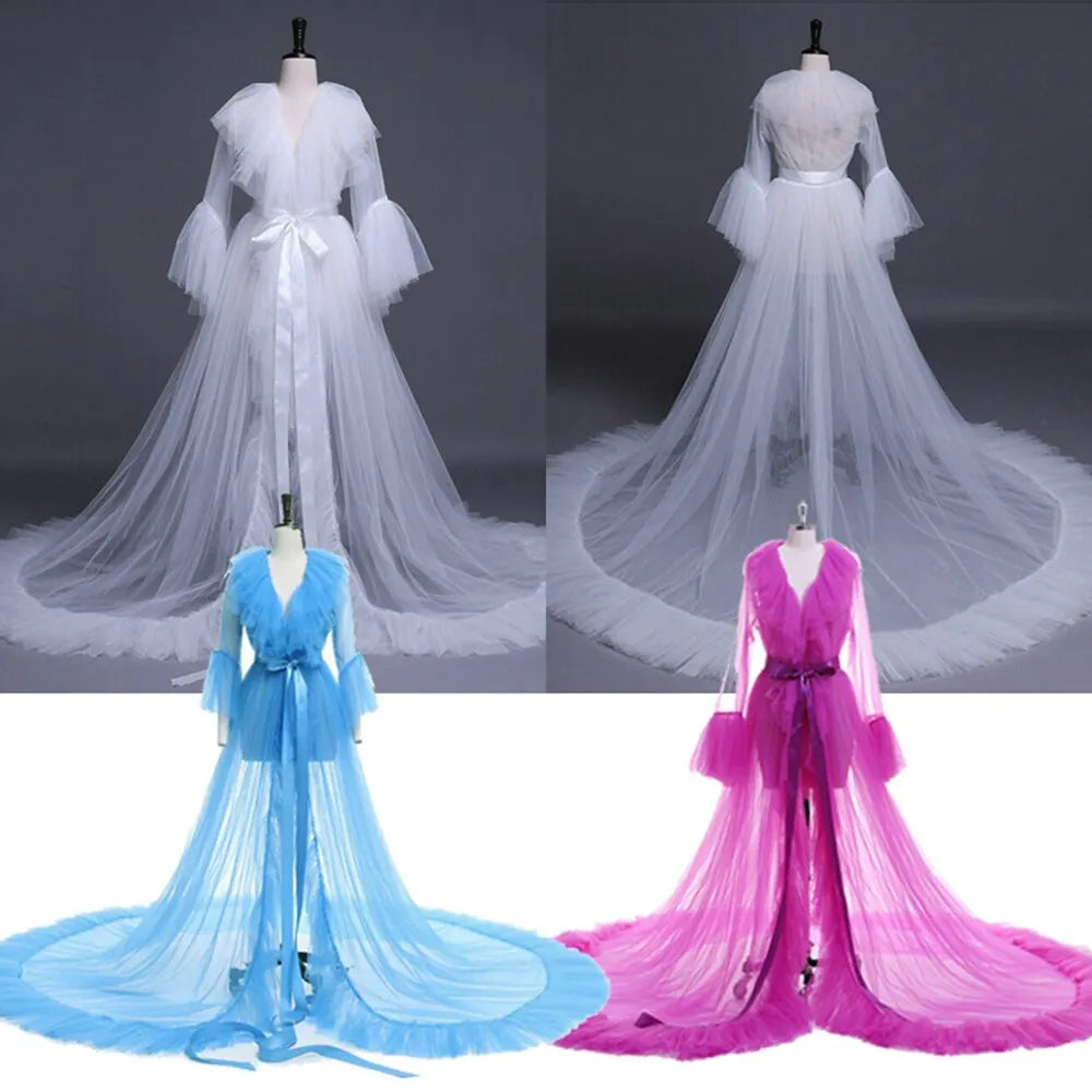Sexy Long Tulle Dress Nightgown