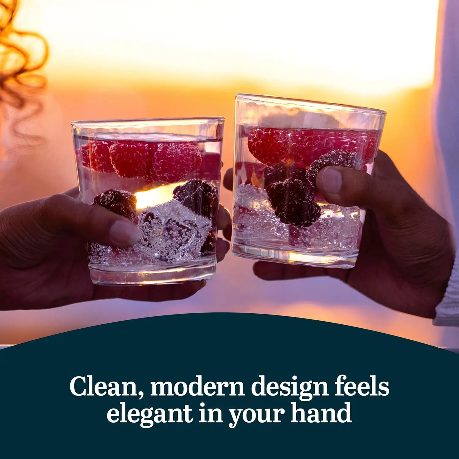 All-Purpose 16- Pieces Drinking Glass Set w / 8 Tumblers