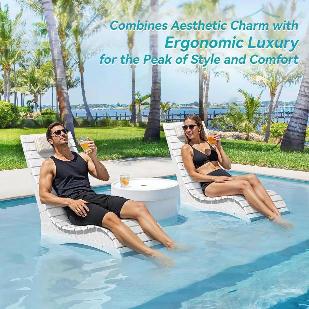 Pool Lounge Chairs Set of 2
