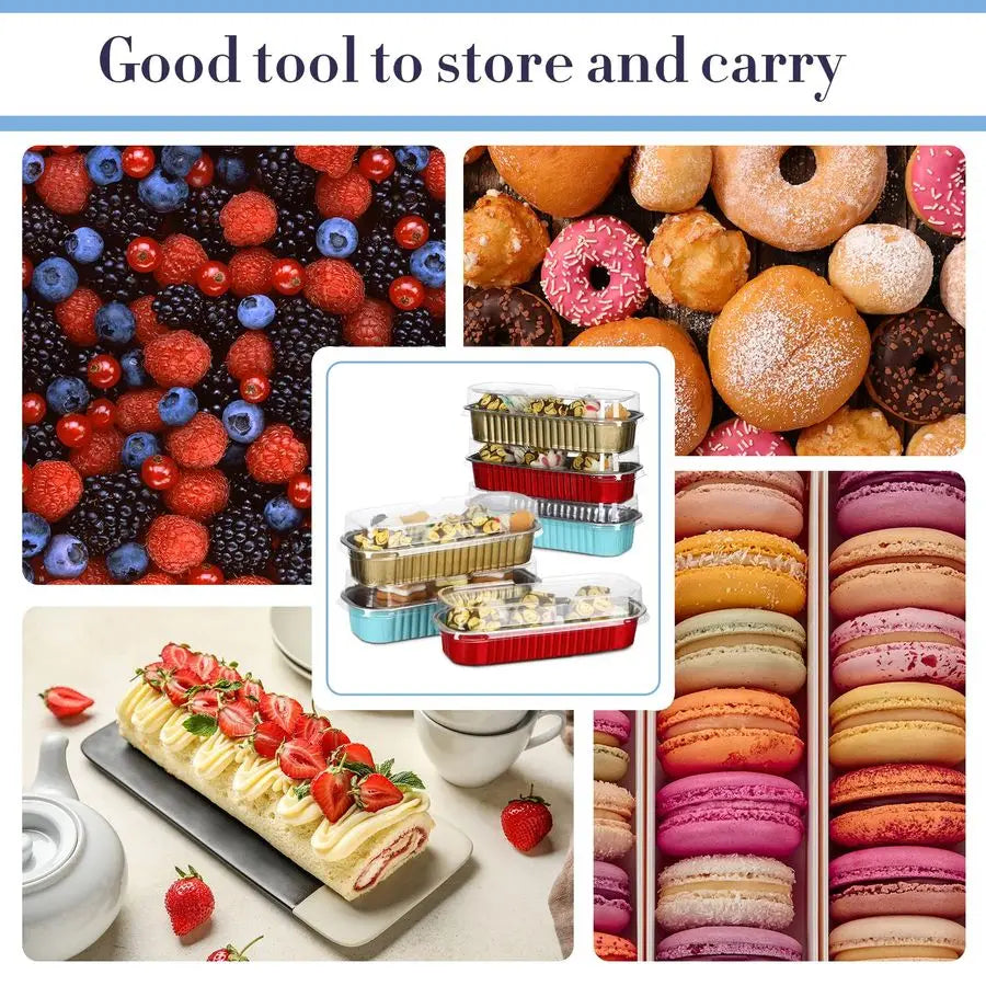 Aluminum Foil Mini Loaf Pans with Lids