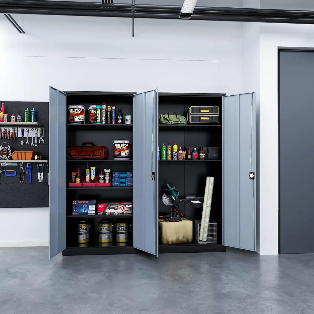 Metal Garage Storage Cabinet, 71" Tall