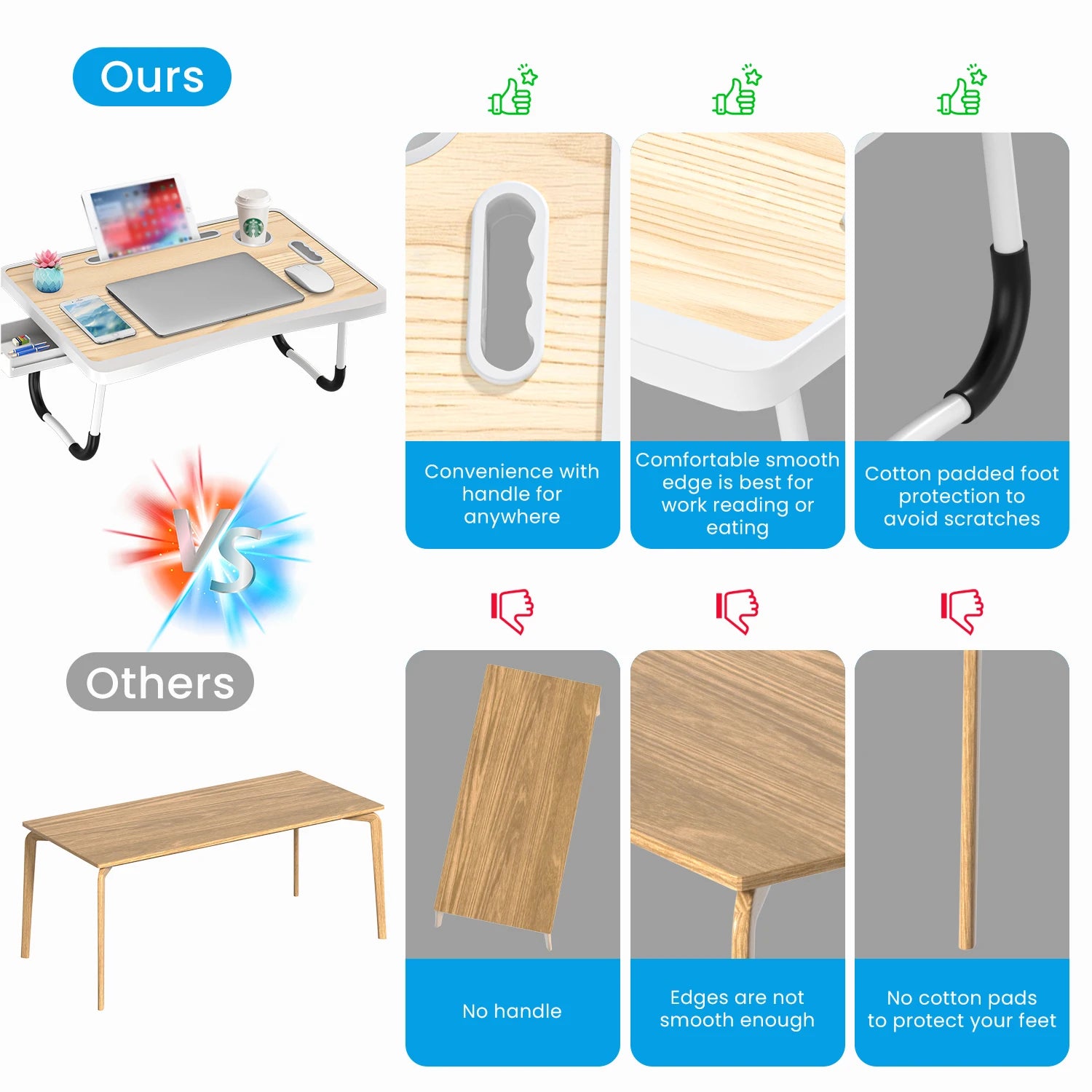 Extra-large multifunctional folding desk