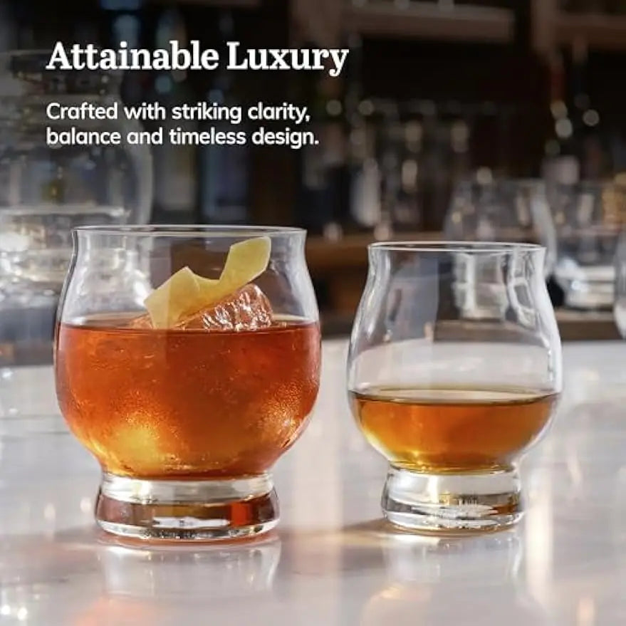Four Bourbon Entertainment Glasses
