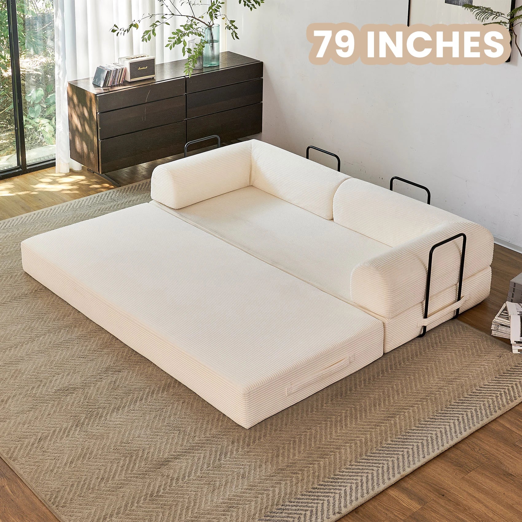 79'' Boneless Couch Foldable Convertible