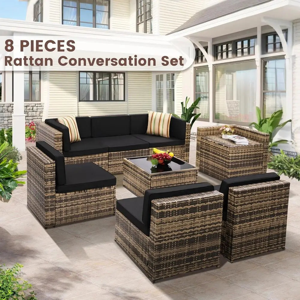 8-Piece Outdoor  Patio Furniture Set