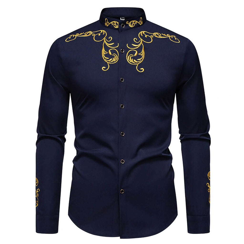 Men's Shirt Vintage Long Sleeve