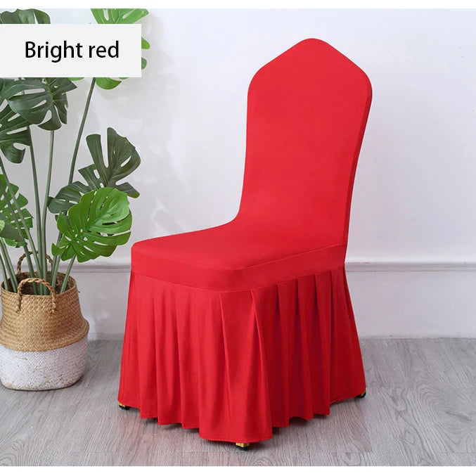 White Pleated Chair Covers