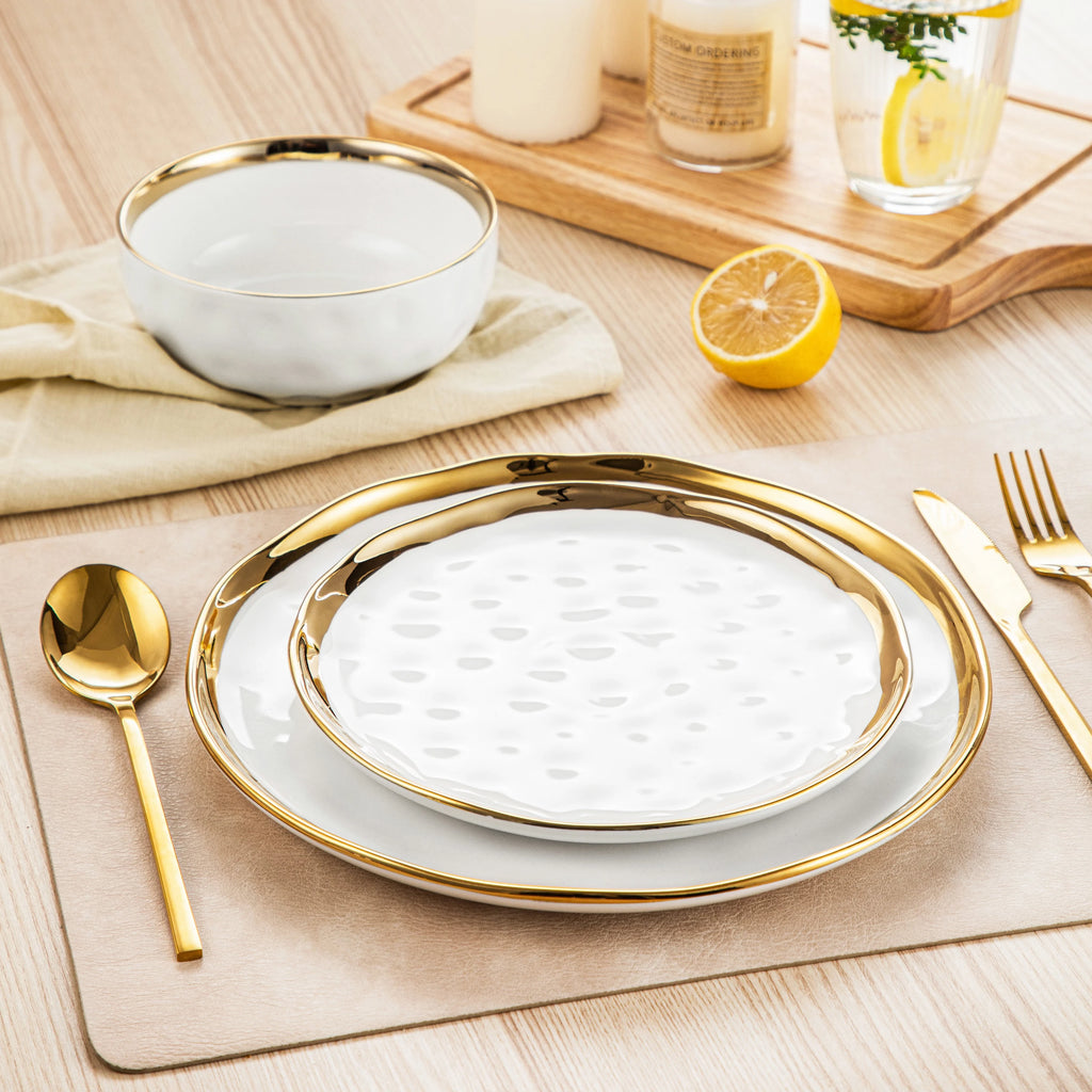 12/24 Piece Elegant Porcelain Dinnerware Set