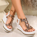 High Heel Wedge Sandals