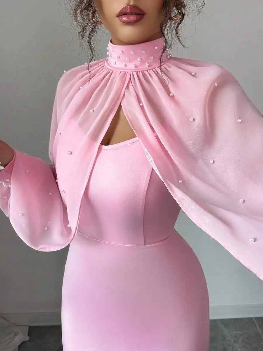 Elegant Pink Mermaid Gown
