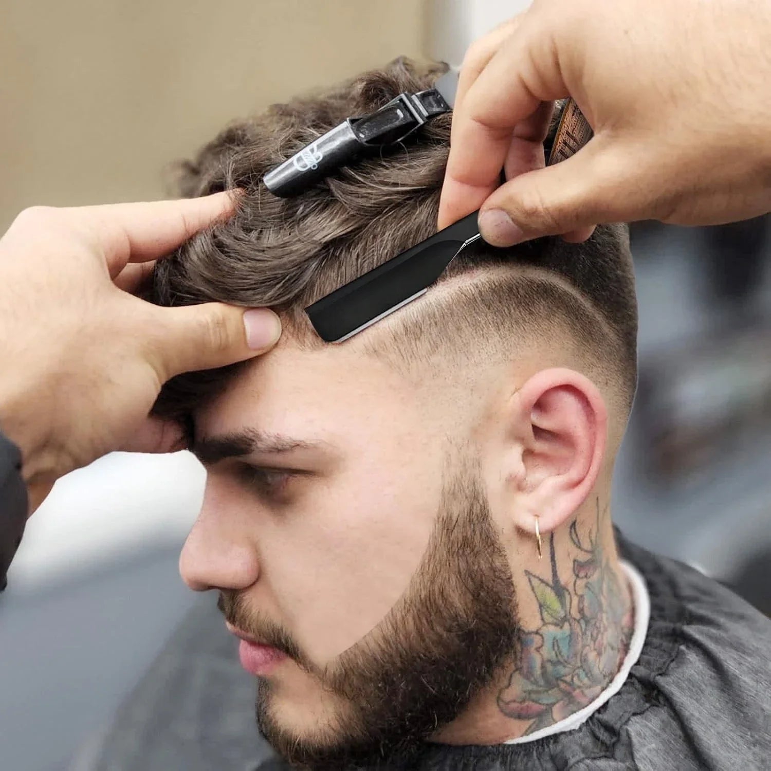 Professional Barber Razor w  /100 Single Edge Blades