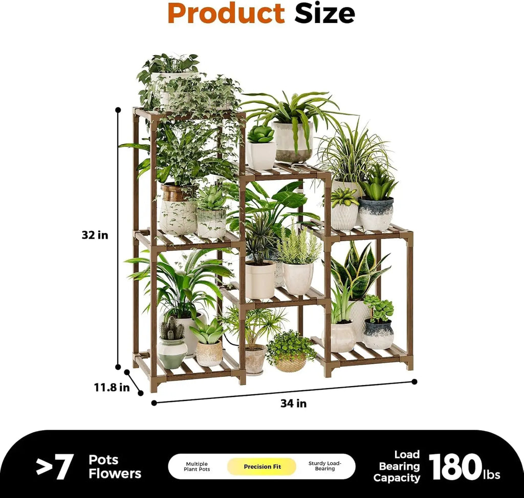 3-Tier Plant Stand with Grow Light