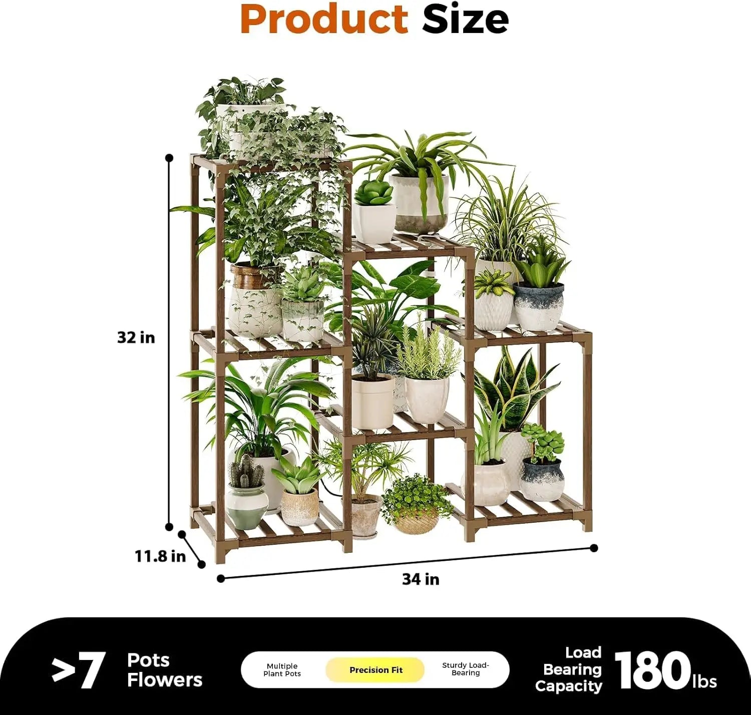 3-Tier Plant Stand with Grow Light