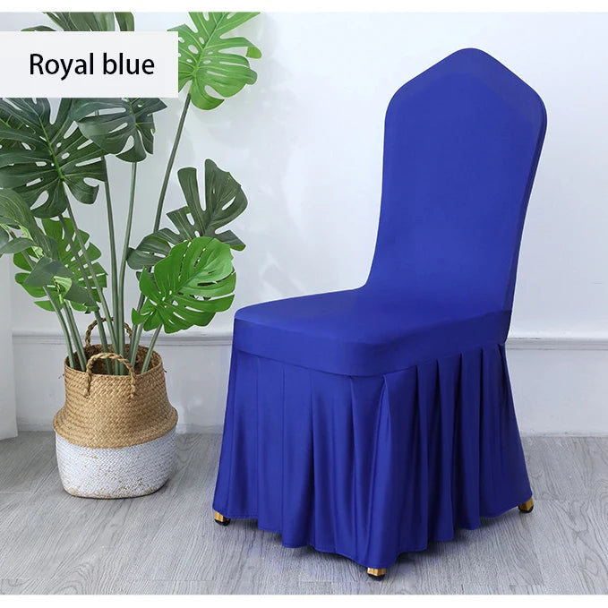 White Pleated Chair Covers