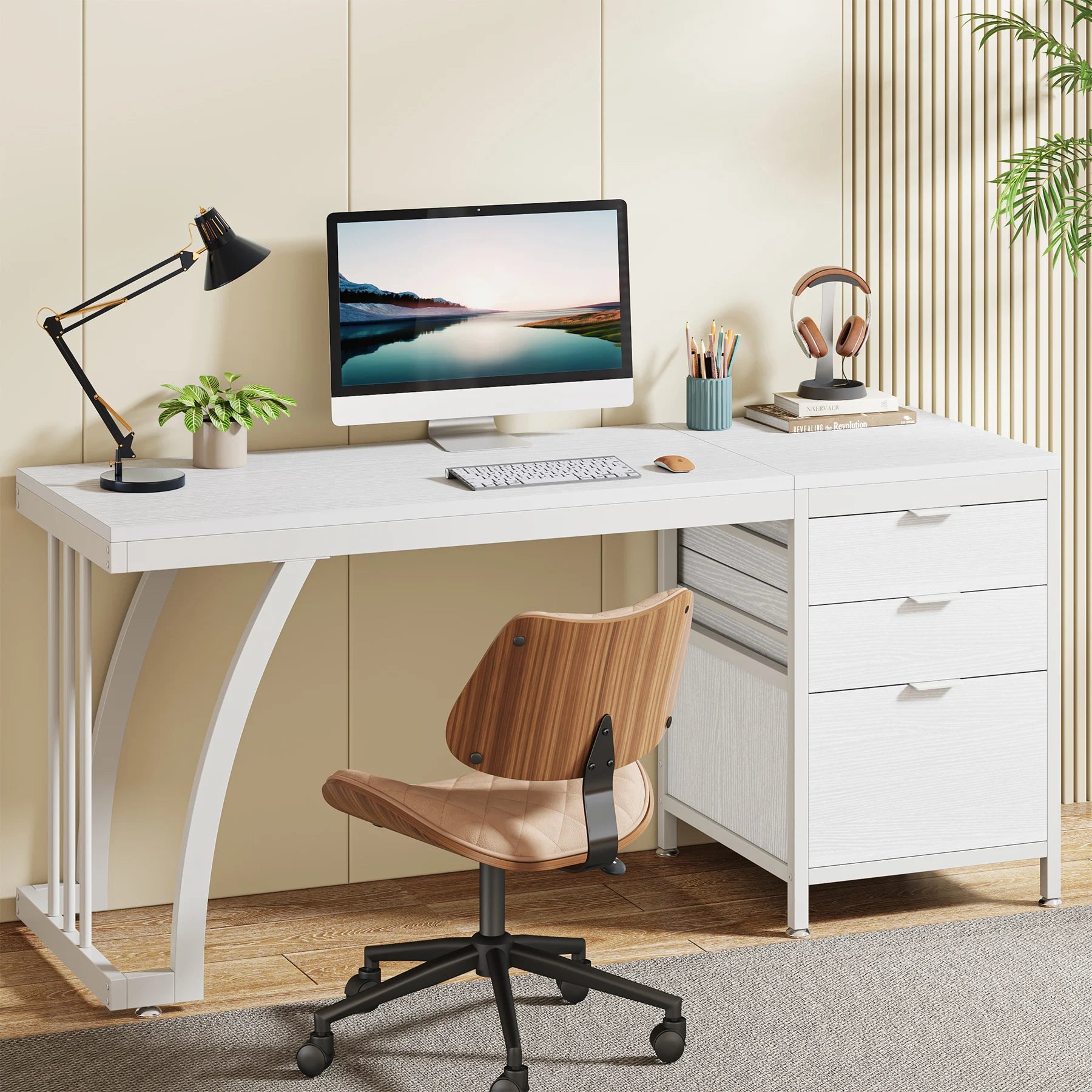 Three Drawer Computer Desk
