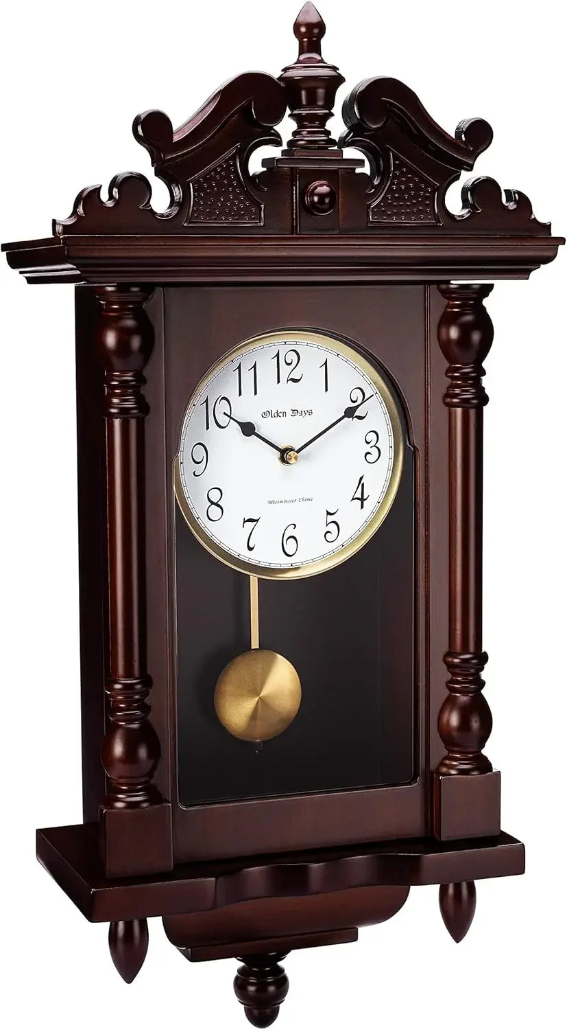 Wall Clock with Real Wood