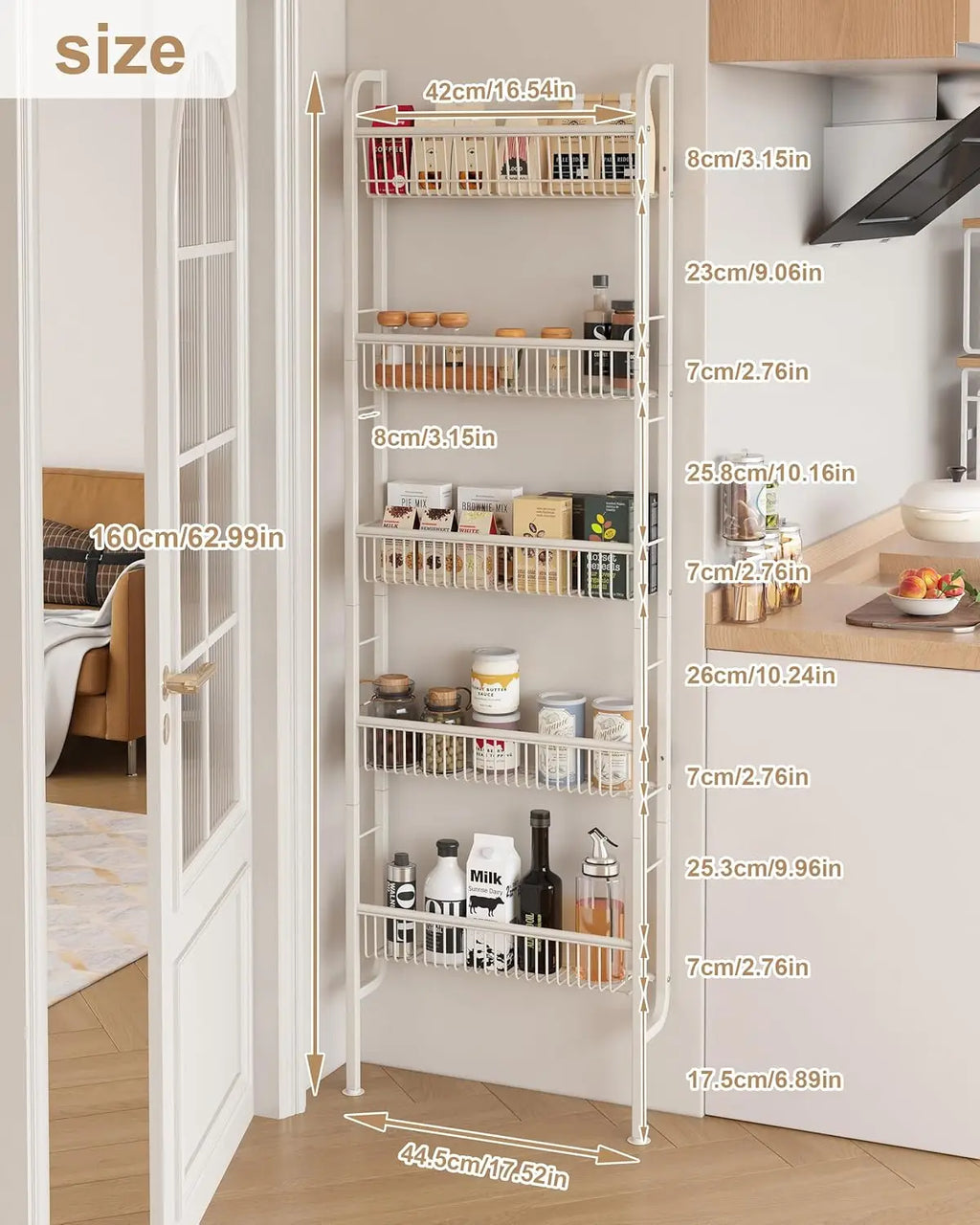 5-Tier Shelf for Bathroom and Kitchen