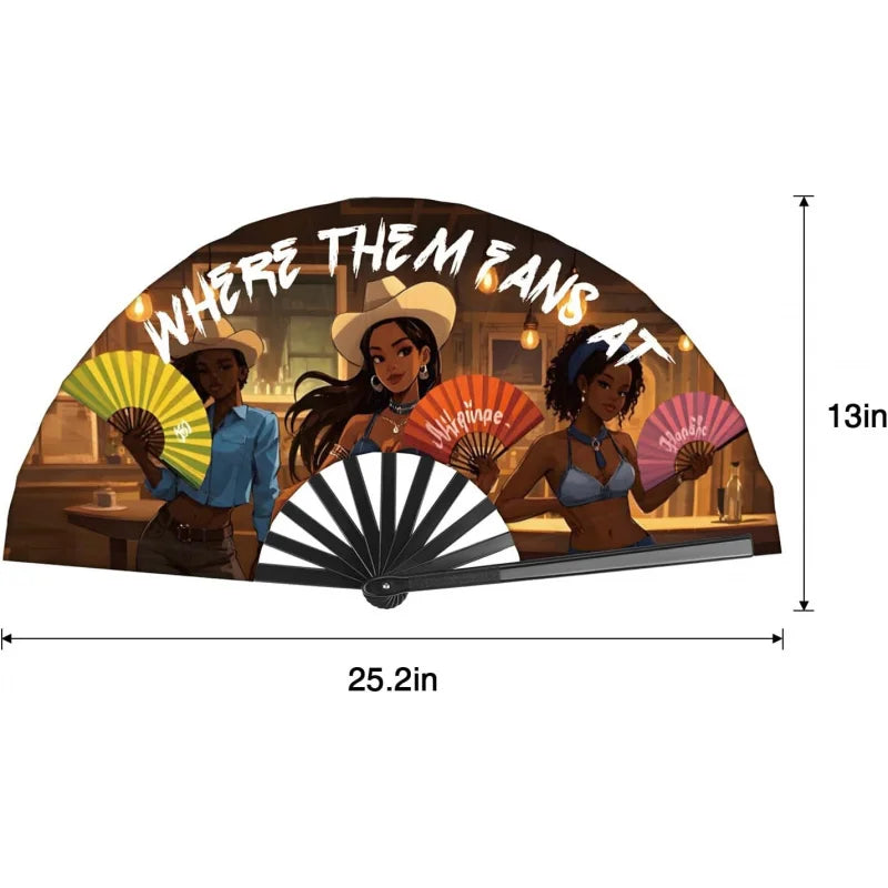 Large Festival Hand Folding Fans